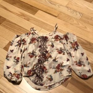 Rewind long sleeve cold shoulder shirt